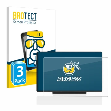 Front side of a product packaging with the brand logo BROTECT. Next to it is the device Carpuride W901 9