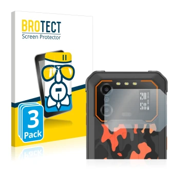 Front side of a product packaging with the brand logo BROTECT. Next to it is the device iiiF150 B1 Pro (ONLY Camera Lens) show