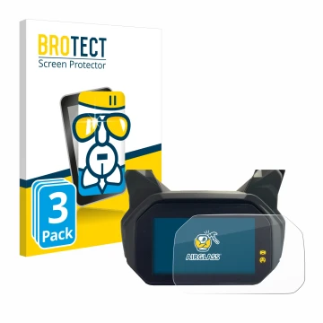 Front side of a product packaging with the brand logo BROTECT. Next to it is the device BMW C400 GT TFT shown with the corresp