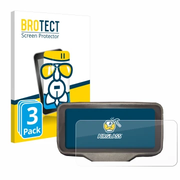 Front side of a product packaging with the brand logo BROTECT. Next to it is the device Horwin SK3 shown with the correspondin