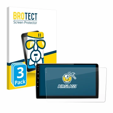 Front side of a product packaging with the brand logo BROTECT. Next to it is the device Junsun V1 pro 9