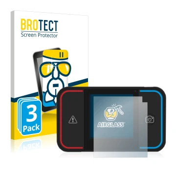 Front side of a product packaging with the brand logo BROTECT. Next to it is the device Saphe Drive Pro shown with the corresp