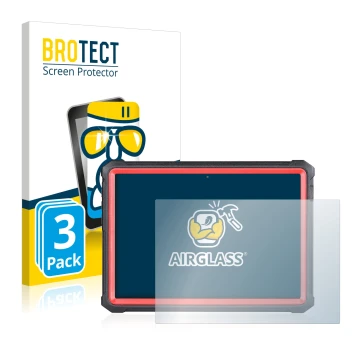 Front side of a product packaging with the brand logo BROTECT. Next to it is the device Launch X-431 PRO3S+ V2.0 shown with th