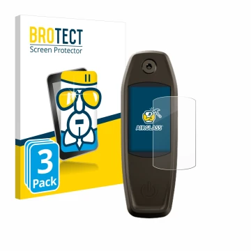 Front side of a product packaging with the brand logo BROTECT. Next to it is the device Specialized Mastermind TCU shown with 