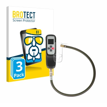 Front side of a product packaging with the brand logo BROTECT. Next to it is the device Bartec TAP 100 /200 shown with the cor