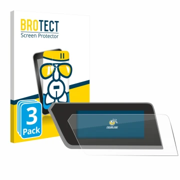 Front side of a product packaging with the brand logo BROTECT. Next to it is the device BMW 1 F40 2023 shown with the correspo