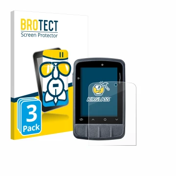 Front side of a product packaging with the brand logo BROTECT. Next to it is the device Giant Dash M200 shown with the corresp