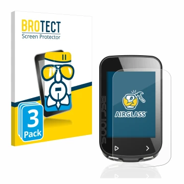 Front side of a product packaging with the brand logo BROTECT. Next to it is the device iGPSPORT BSC100S shown with the corres