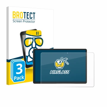 Front side of a product packaging with the brand logo BROTECT. Next to it is the device Samsung Galaxy Tab S9 Plus 5G shown wi