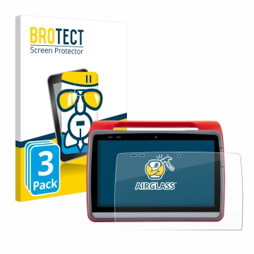 Front side of a product packaging with the brand logo BROTECT. Next to it is the device medDV NIDApad shown with the correspon