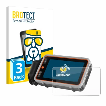 Front side of a product packaging with the brand logo BROTECT. Next to it is the device Waygate Technologies Krautkrämer USM 1