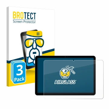 Front side of a product packaging with the brand logo BROTECT. Next to it is the device Doogee T30 Pro shown with the correspo