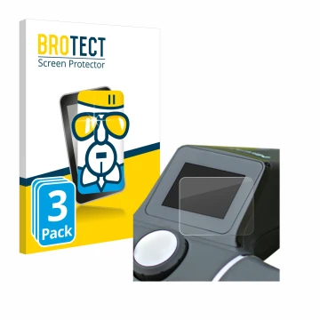 Front side of a product packaging with the brand logo BROTECT. Next to it is the device Motocaddy M7 Remote Electric Trolley s