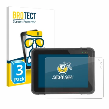 Front side of a product packaging with the brand logo BROTECT. Next to it is the device Texa Axone Nemo 2 shown with the corre