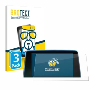 Front side of a product packaging with the brand logo BROTECT. Next to it is the device Peugeot 3008 2016 - 2020 shown with th