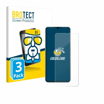 Front side of a product packaging with the brand logo BROTECT. Next to it is the device Oppo A78 5G shown with the correspondi