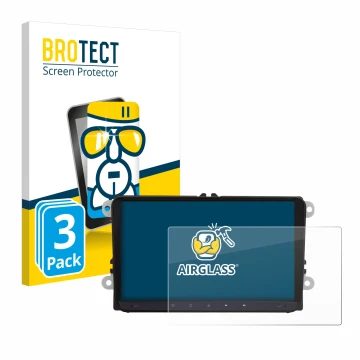 Front side of a product packaging with the brand logo BROTECT. Next to it is the device JF-Sound JF-039W6-X9C shown with the c