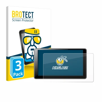 Front side of a product packaging with the brand logo BROTECT. Next to it is the device Pioneer SPH-EVO950DAB shown with the c