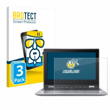Front side of a product packaging with the brand logo BROTECT. Next to it is the device Acer Chromebook Spin 511 R756TN-TCO sh