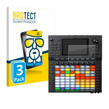 Front side of a product packaging with the brand logo BROTECT. Next to it is the device Akai Force shown with the correspondin