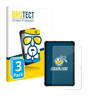 Front side of a product packaging with the brand logo BROTECT. Next to it is the device Hotwav R7 shown with the corresponding