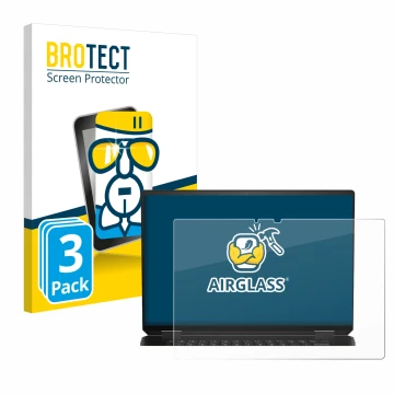 Front side of a product packaging with the brand logo BROTECT. Next to it is the device HP Spectre x360 16