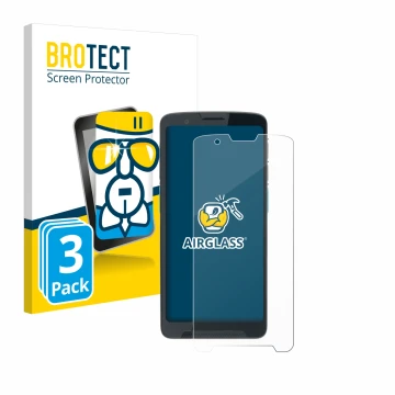 Front side of a product packaging with the brand logo BROTECT. Next to it is the device Unitech EA660 shown with the correspon