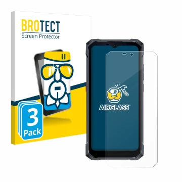 Front side of a product packaging with the brand logo BROTECT. Next to it is the device Hotwav W11 shown with the correspondin