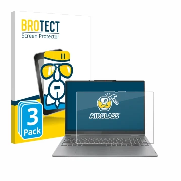 Front side of a product packaging with the brand logo BROTECT. Next to it is the device Lenovo IdeaPad 5 2-in-1 Gen 9 16