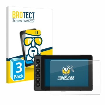 Front side of a product packaging with the brand logo BROTECT. Next to it is the device SmallHD Ultra 7 shown with the corresp