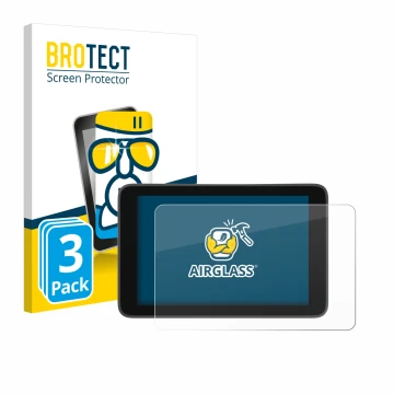 Front side of a product packaging with the brand logo BROTECT. Next to it is the device YoloLiv YoloBox Ultra shown with the c