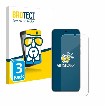 Front side of a product packaging with the brand logo BROTECT. Next to it is the device Huawei Pura 70 Pro shown with the corr