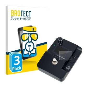 Front side of a product packaging with the brand logo BROTECT. Next to it is the device Harley Benton AirBorne Pro 5.8Ghz show