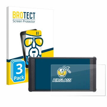 Front side of a product packaging with the brand logo BROTECT. Next to it is the device Portkeys PT6 shown with the correspond