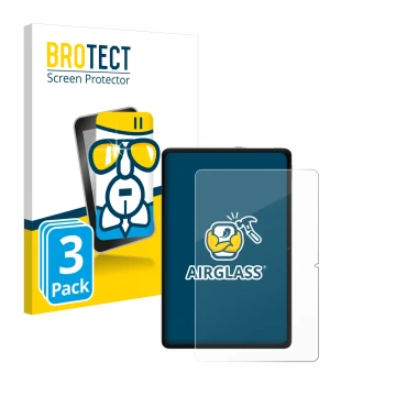 Front side of a product packaging with the brand logo BROTECT. Next to it is the device Xiaomi Redmi Pad Pro shown with the co