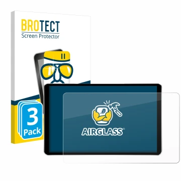 Front side of a product packaging with the brand logo BROTECT. Next to it is the device Joying Car Radio 8