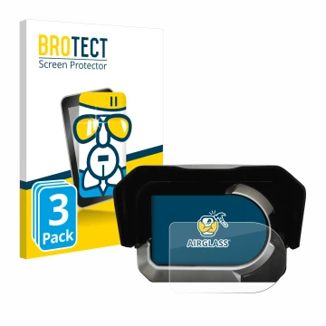 Front side of a product packaging with the brand logo BROTECT. Next to it is the device Kymco CV3 shown with the corresponding