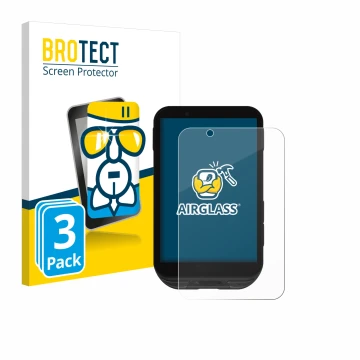 Front side of a product packaging with the brand logo BROTECT. Next to it is the device iGPSPORT igs800 shown with the corresp