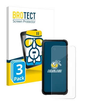 Front side of a product packaging with the brand logo BROTECT. Next to it is the device Hammer Blade V shown with the correspo