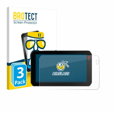 Front side of a product packaging with the brand logo BROTECT. Next to it is the device Chigee AIO-5 Lite shown with the corre