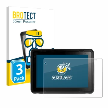 Front side of a product packaging with the brand logo BROTECT. Next to it is the device Texa Axone Voice shown with the corres