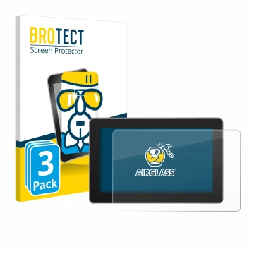 Front side of a product packaging with the brand logo BROTECT. Next to it is the device SmallHD Indie 5 shown with the corresp