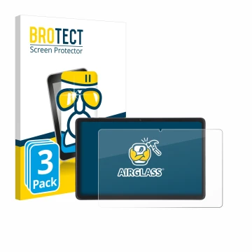 Front side of a product packaging with the brand logo BROTECT. Next to it is the device Acepad A170 10.4