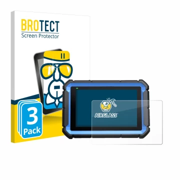 Front side of a product packaging with the brand logo BROTECT. Next to it is the device Topdon ArtiDiag Pro shown with the cor
