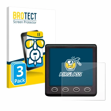 Front side of a product packaging with the brand logo BROTECT. Next to it is the device Nasa Marine Instruments Clipper Duet S