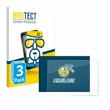 Front side of a product packaging with the brand logo BROTECT. Next to it is the device G-STORY 10.1