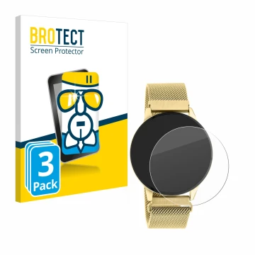 Front side of a product packaging with the brand logo BROTECT. Next to it is the device Oozoo Q00121 shown with the correspond