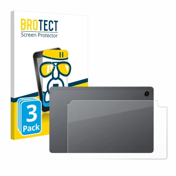 Front side of a product packaging with the brand logo BROTECT. Next to it is the device Alldocube iPlay 60 Mini Pro (Back) sho
