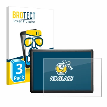 Front side of a product packaging with the brand logo BROTECT. Next to it is the device Wacom One S CTL-472-S shown with the c