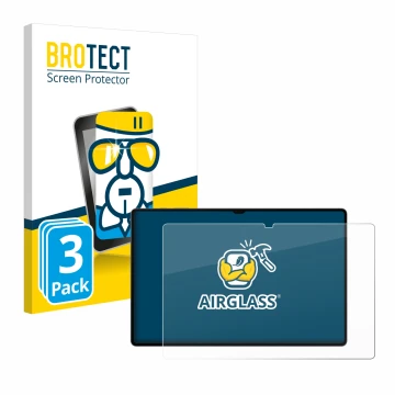 Front side of a product packaging with the brand logo BROTECT. Next to it is the device Samsung Galaxy Tab S10 Ultra 5G shown 